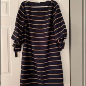 Banana Republic Navy and Gold Striped Dress